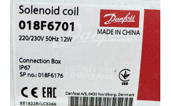 BE230AS 018F6701 220/230V 50Hz 12W Danfoss Катушка электромагнитная BE230AS 018F6701 220/230V 50Hz 12W Danfoss Катушка электромагнитная